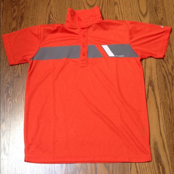 Sligo Men's Orange Golf Polo - Picture 3 of 9